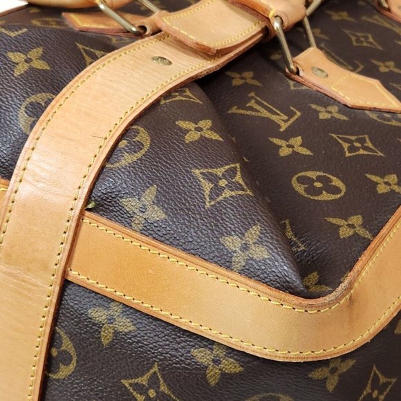 LOUIS VUITTON Monogram 17" Carryall Square Travel Duffle Mens Bag Duffle Gym LV - Picture 7 of 15